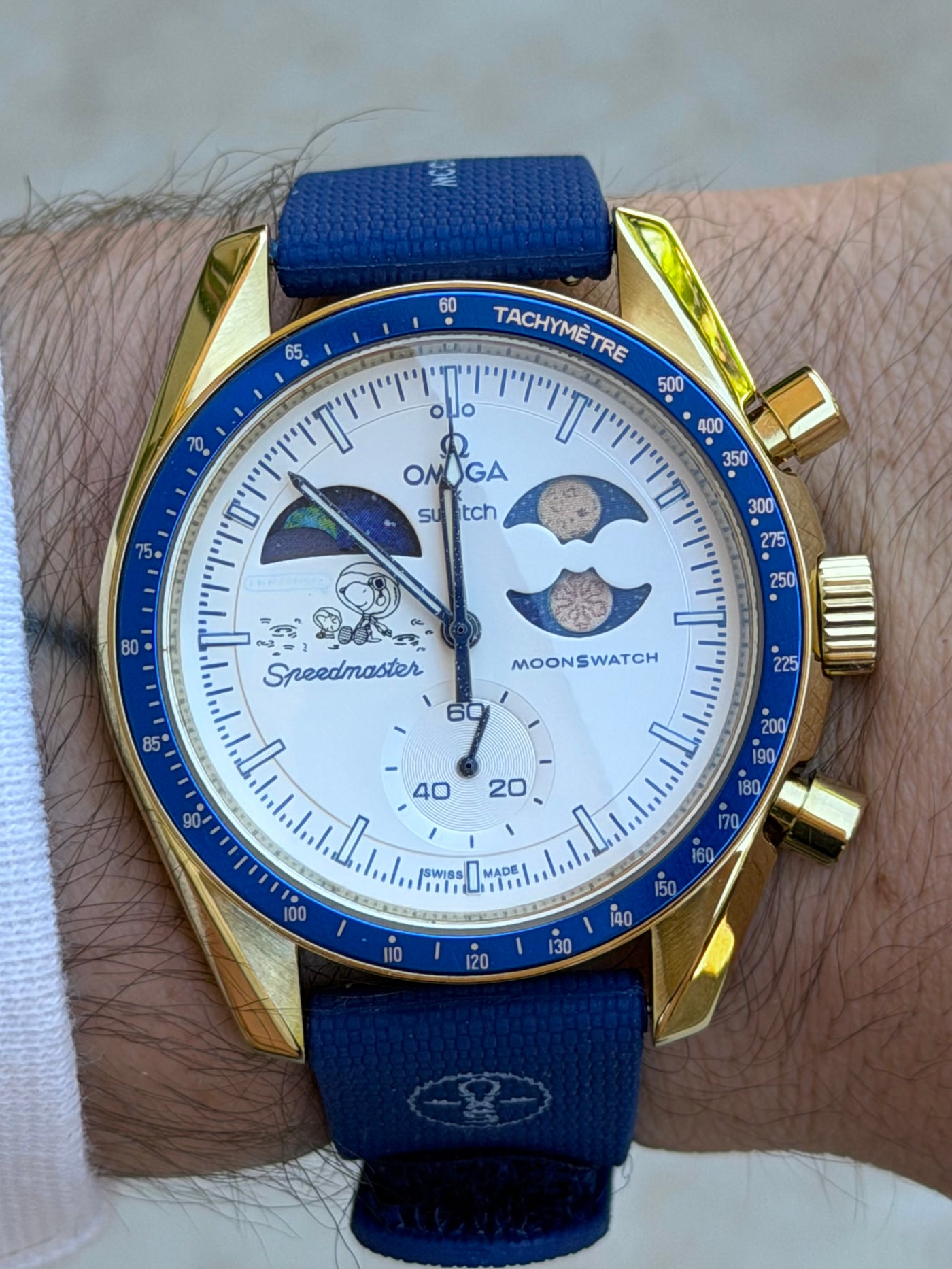MOD Moonswatch Blue Moon Gold
