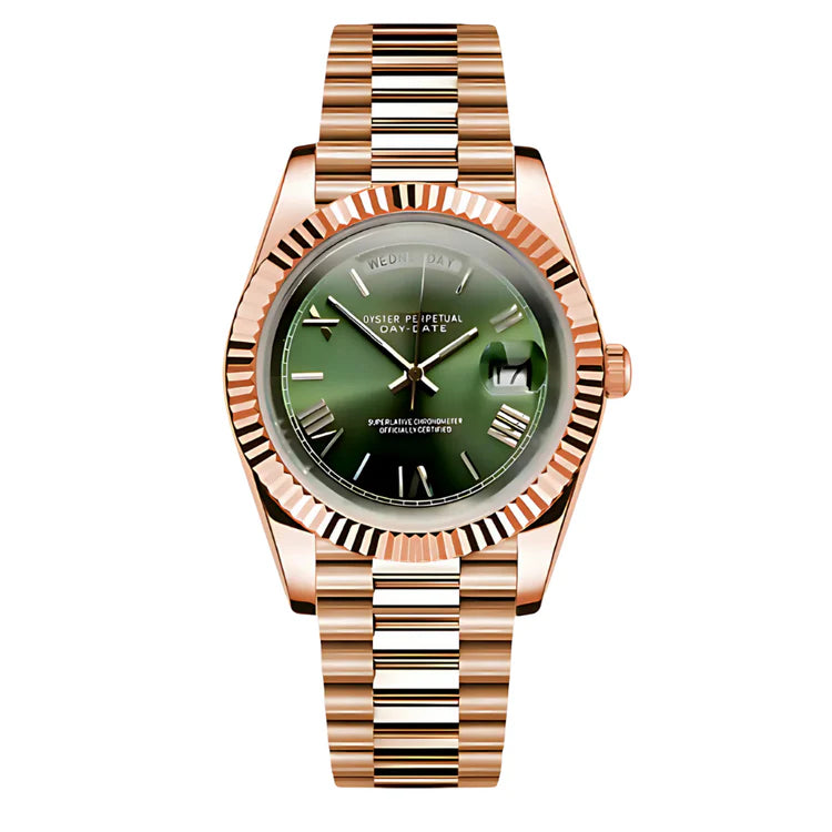 Vatejust Daydate Rose Gold Green