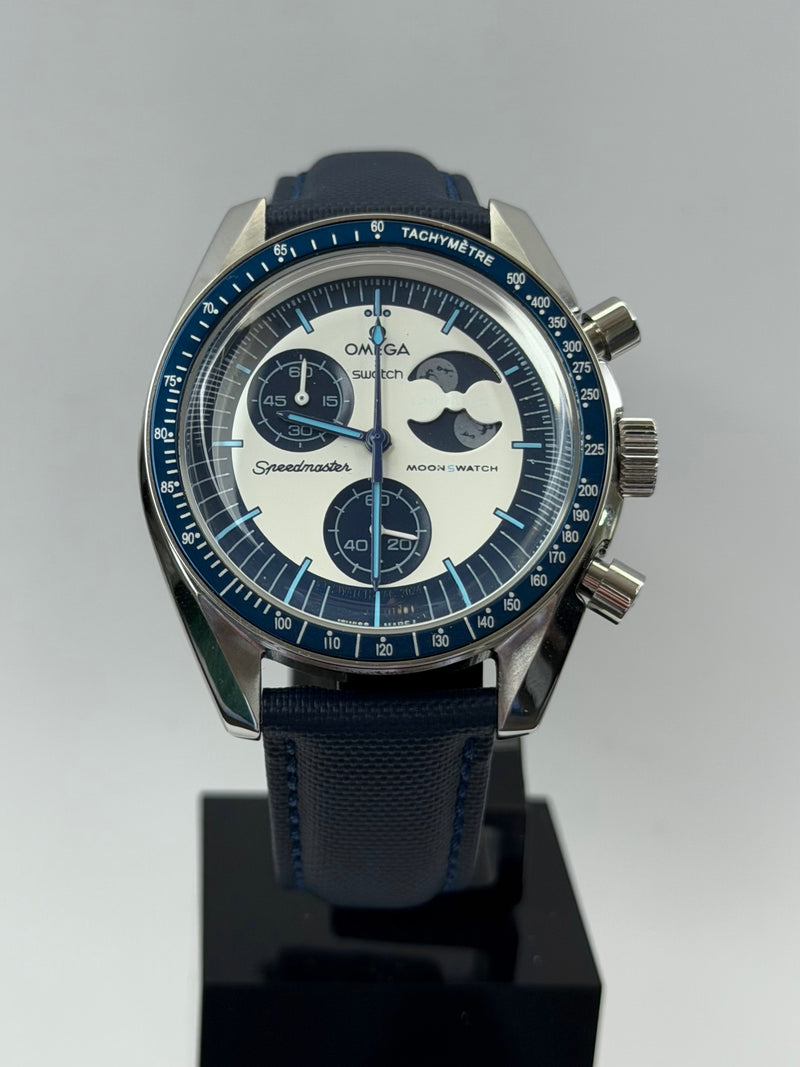 MOD Moonswatch Silver Blue Moon
