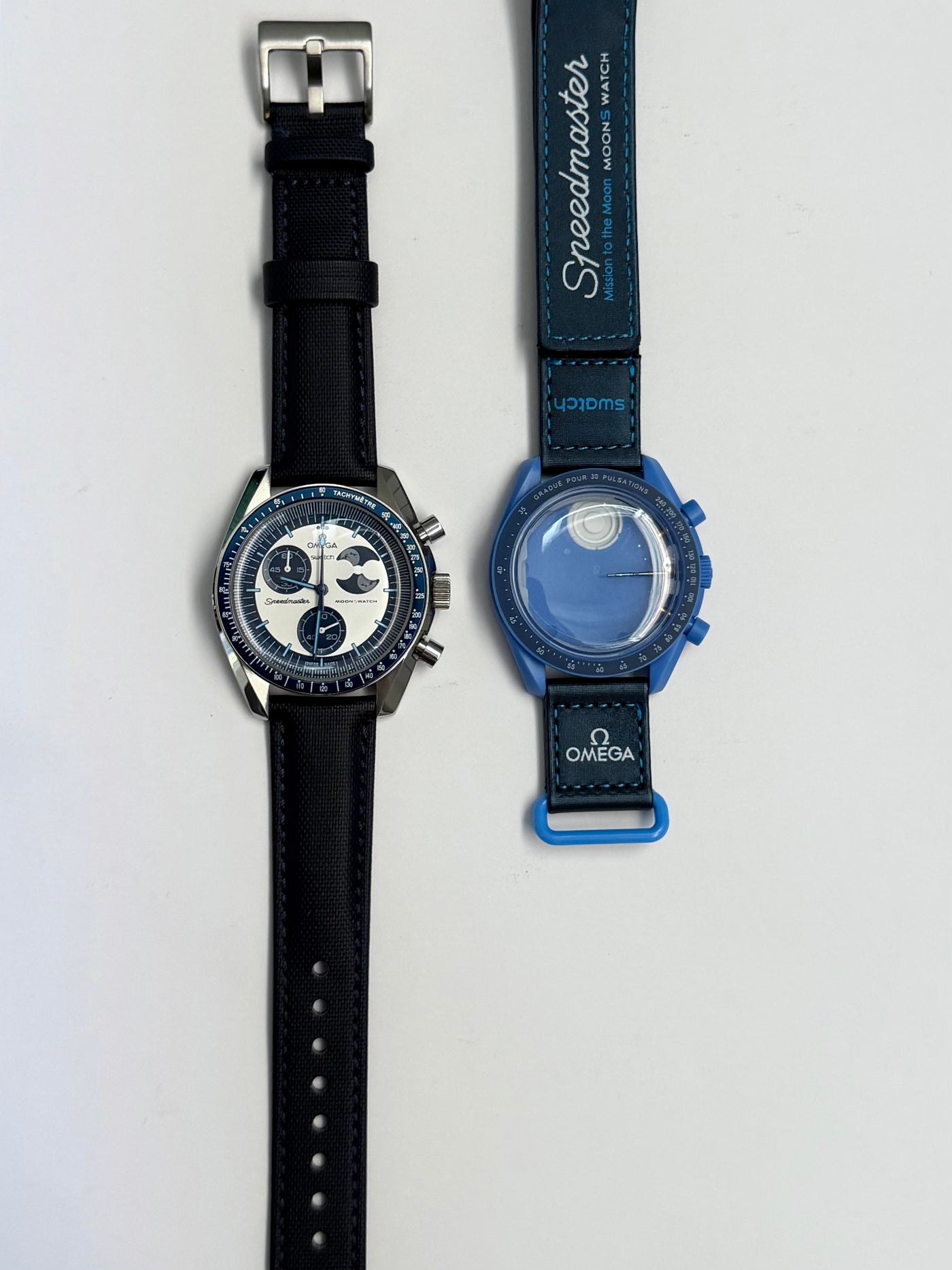 MOD Moonswatch Silver Blue Moon
