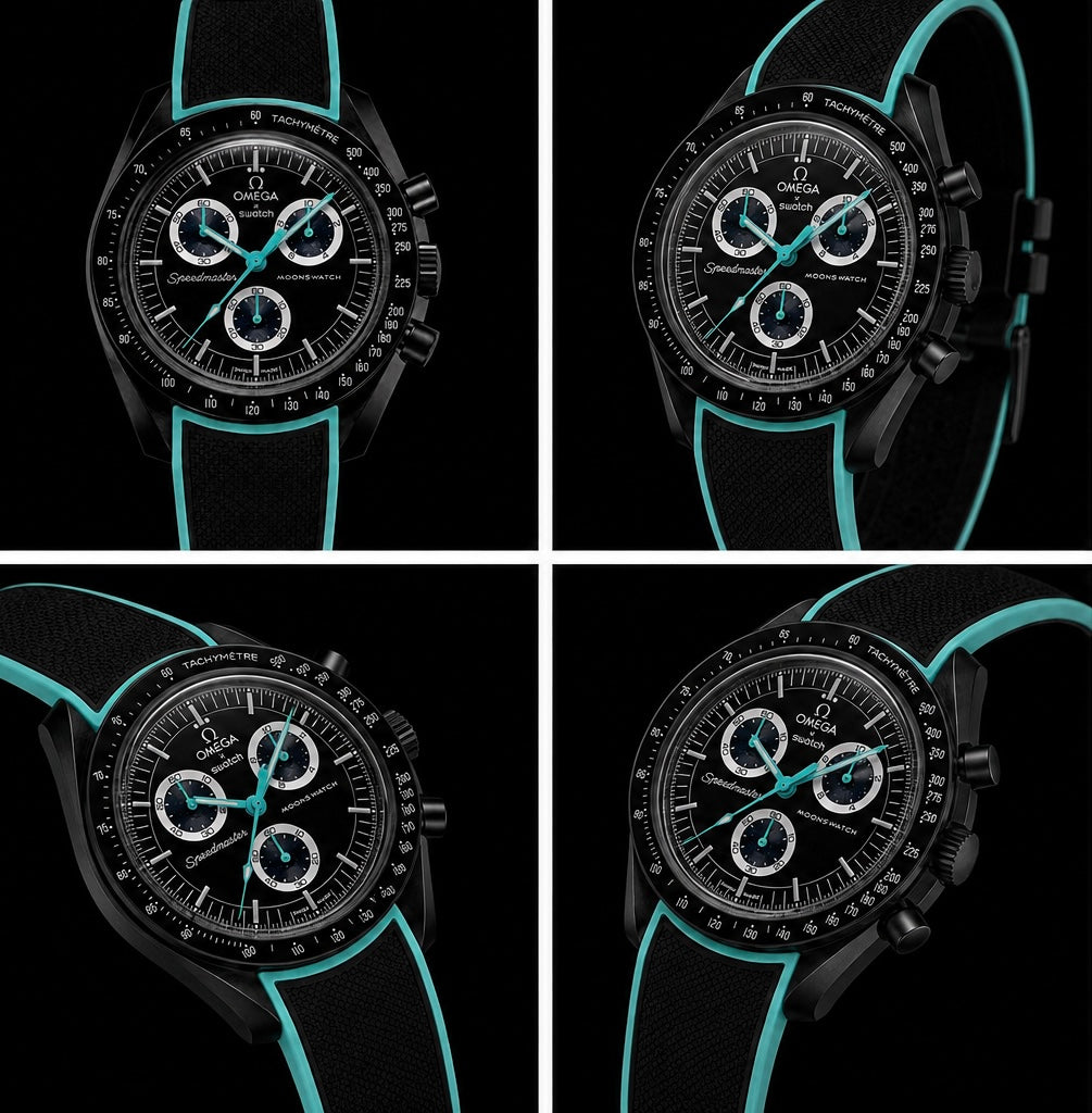 MOD Moonswatch Black Cyan