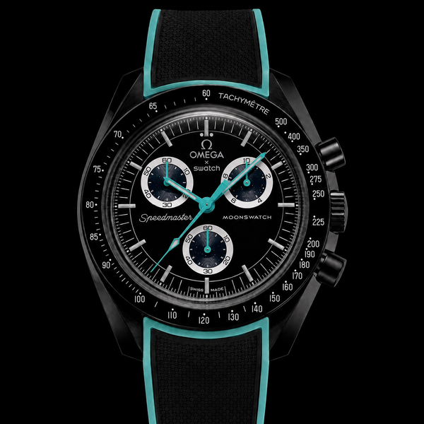 MOD Moonswatch Black Cyan