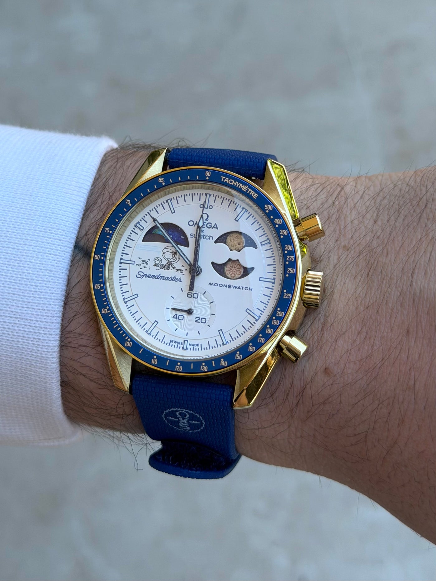 MOD Moonswatch Blue Moon Gold