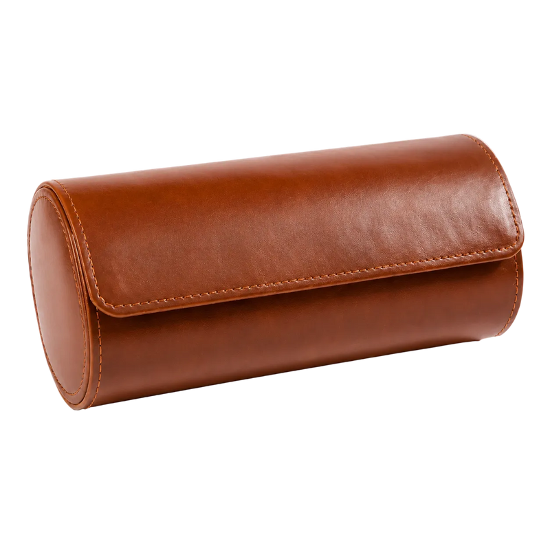 Estuche premium de piel marrón para 3