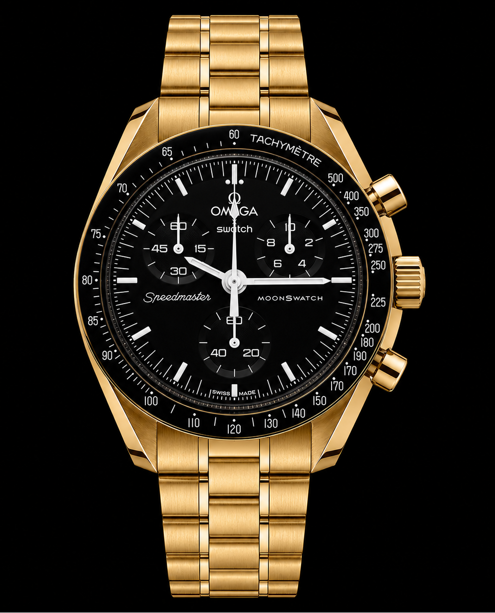 MOD Moonswatch Gold Black