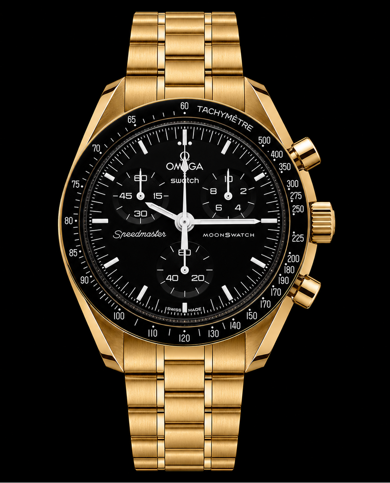 MOD Moonswatch Gold Black