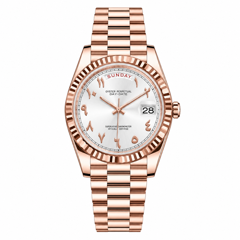 Seikojust Mod Daydate Rose Gold - White Arabic