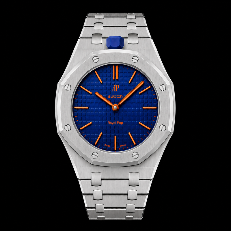 Ap Swatch MOD Blue Orange Full Steel