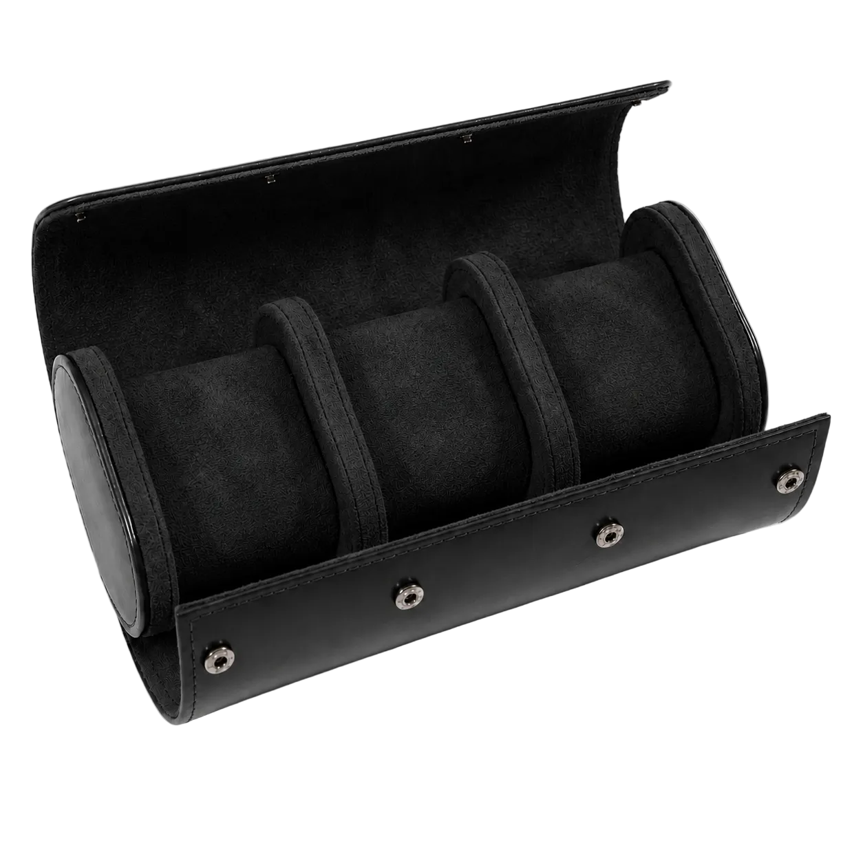 Estuche premium de piel negro para 3