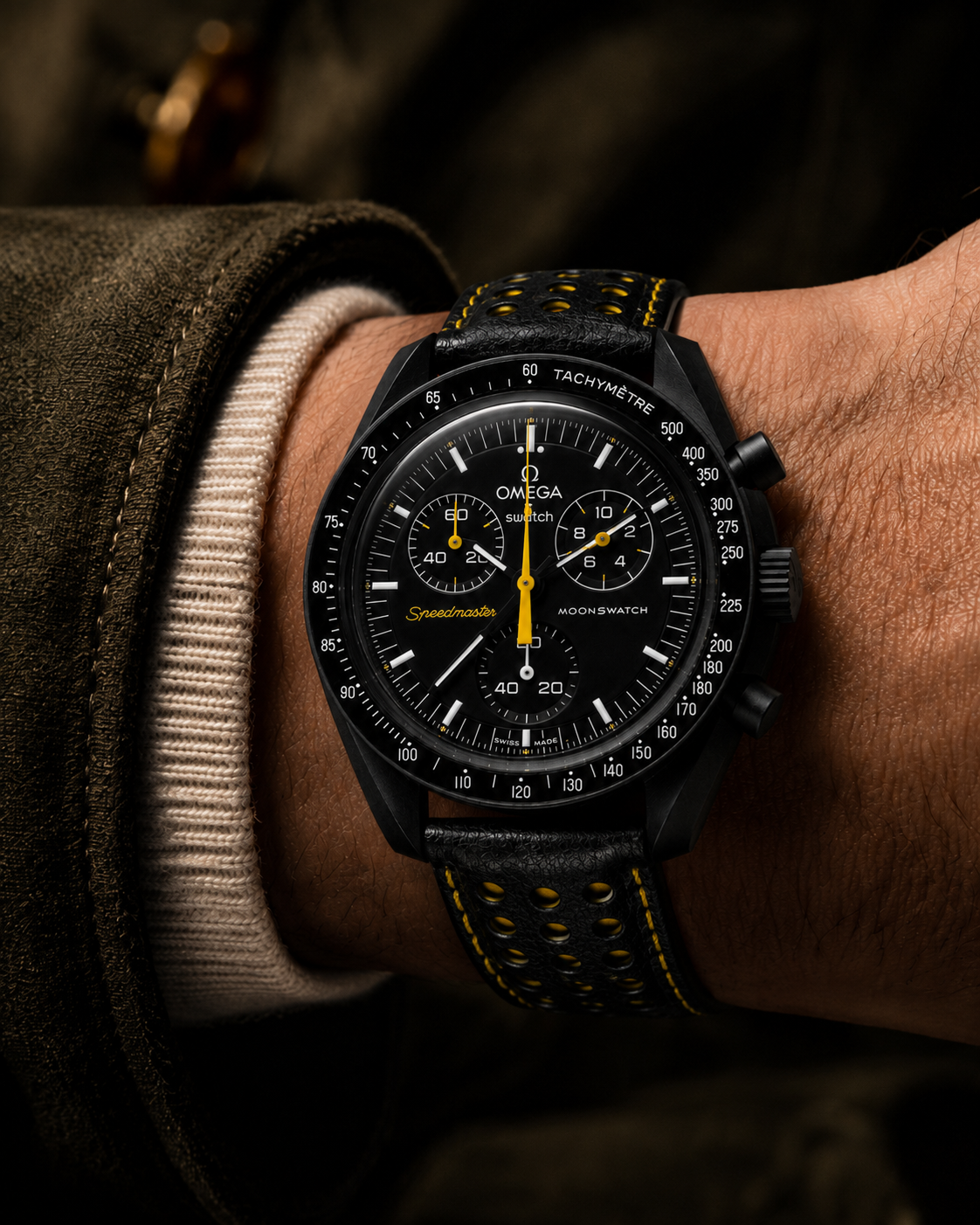 MOD Moonswatch Black Racing