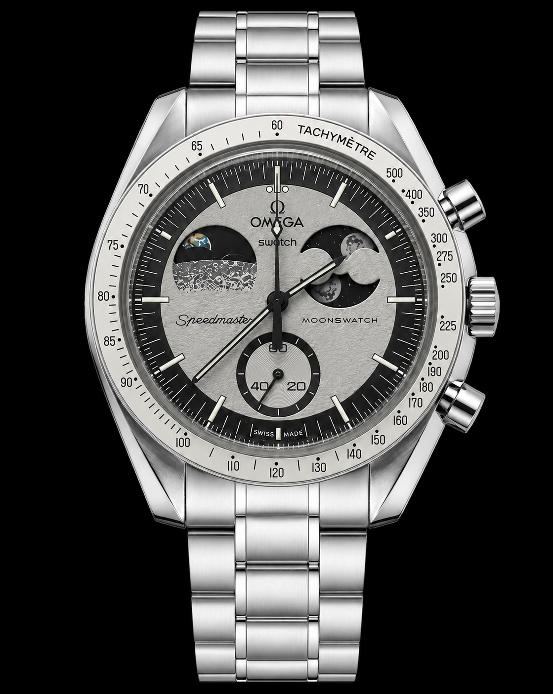MOD Moonswatch Silver Earth