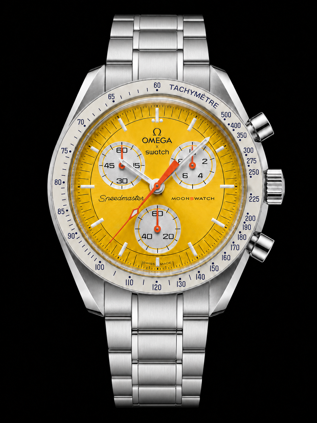 MOD Moonswatch Silver Yellow