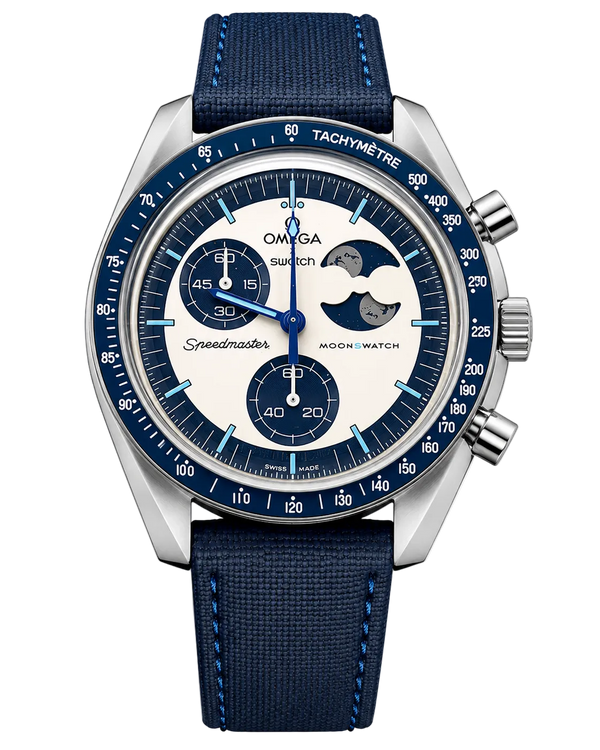 MOD Moonswatch Silver Blue Moon