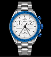 MOD Moonswatch White · Blue Silver