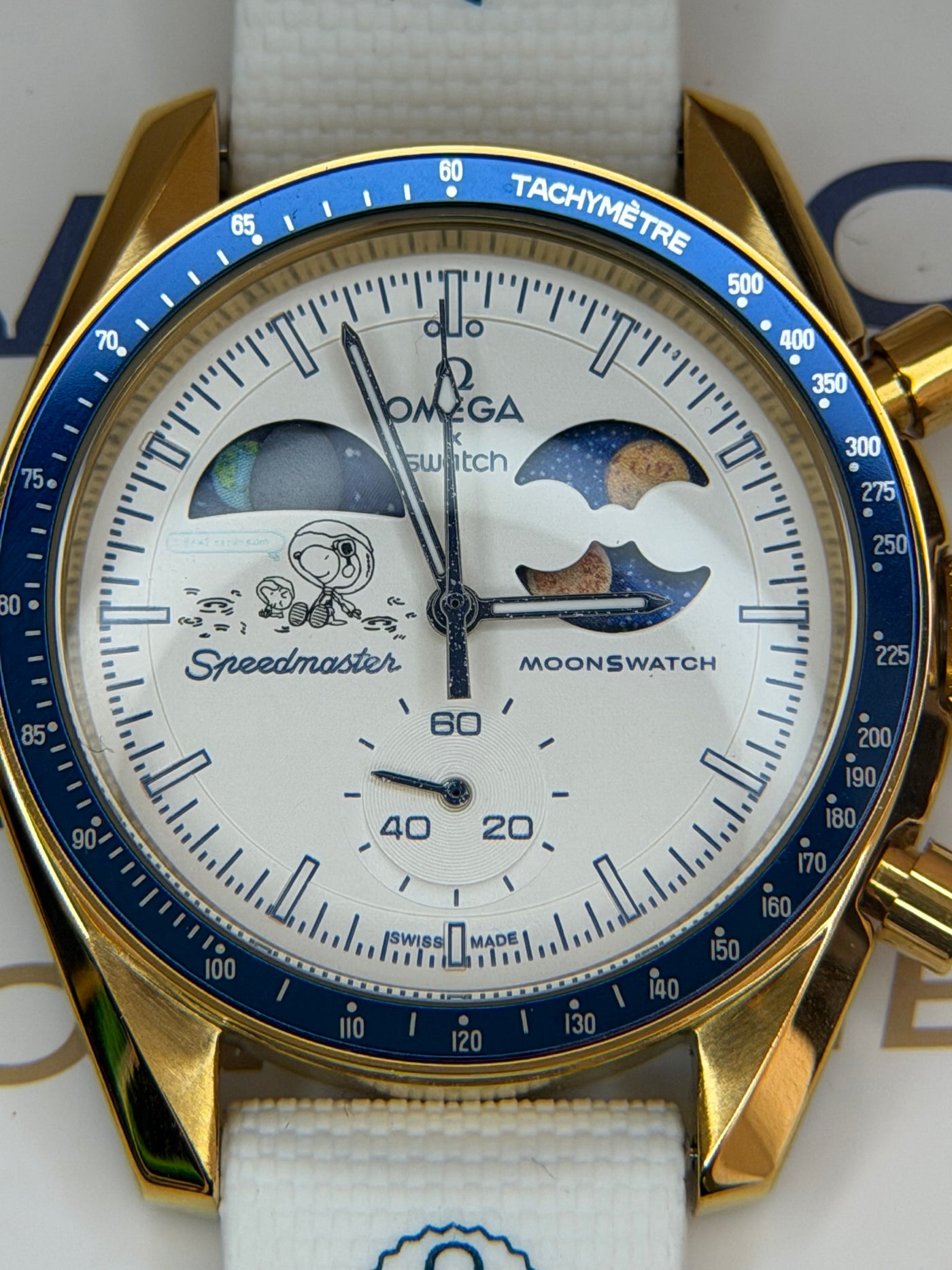 MOD Moonswatch Blue Moon Gold