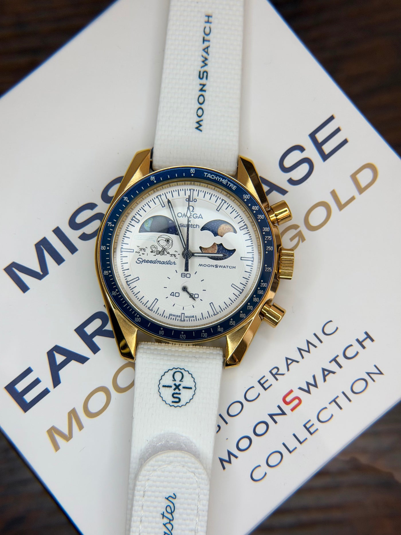 MOD Moonswatch Blue Moon Gold