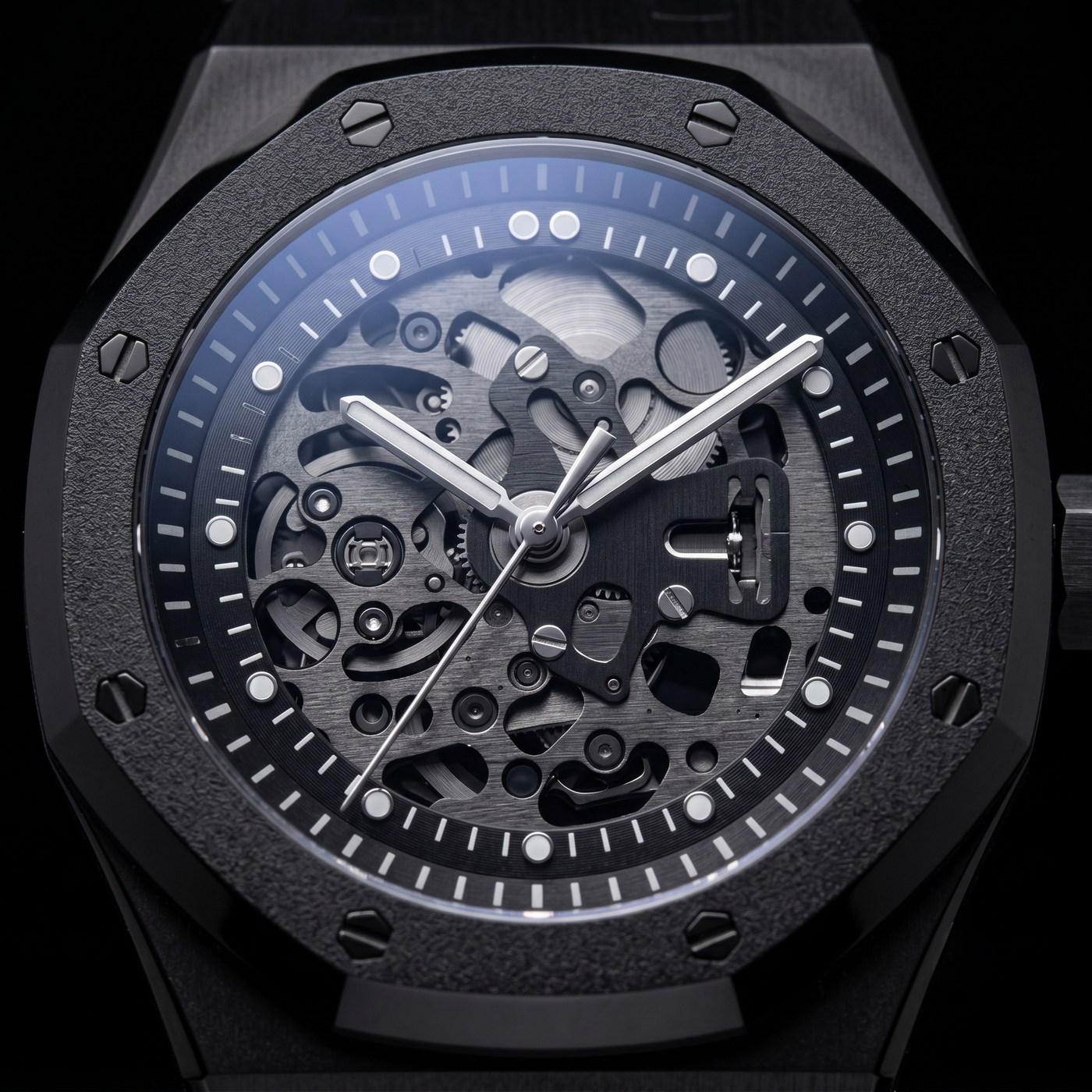Royal Seikoak Mod Squelette Entièrement Noir
