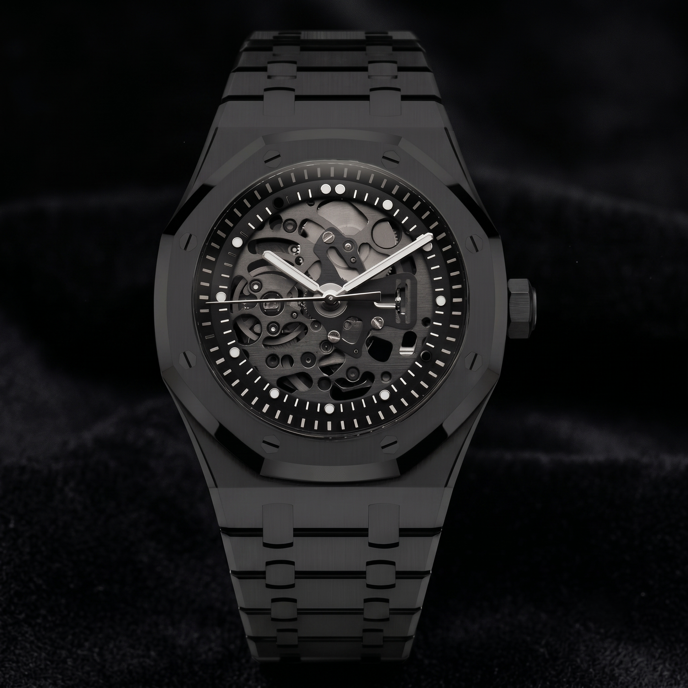 Royal Seikoak Mod Squelette Entièrement Noir
