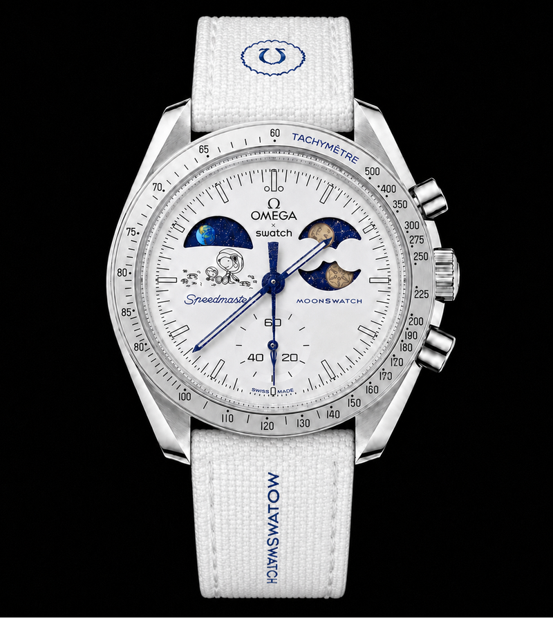 MOD Moonswatch Silver White Moon