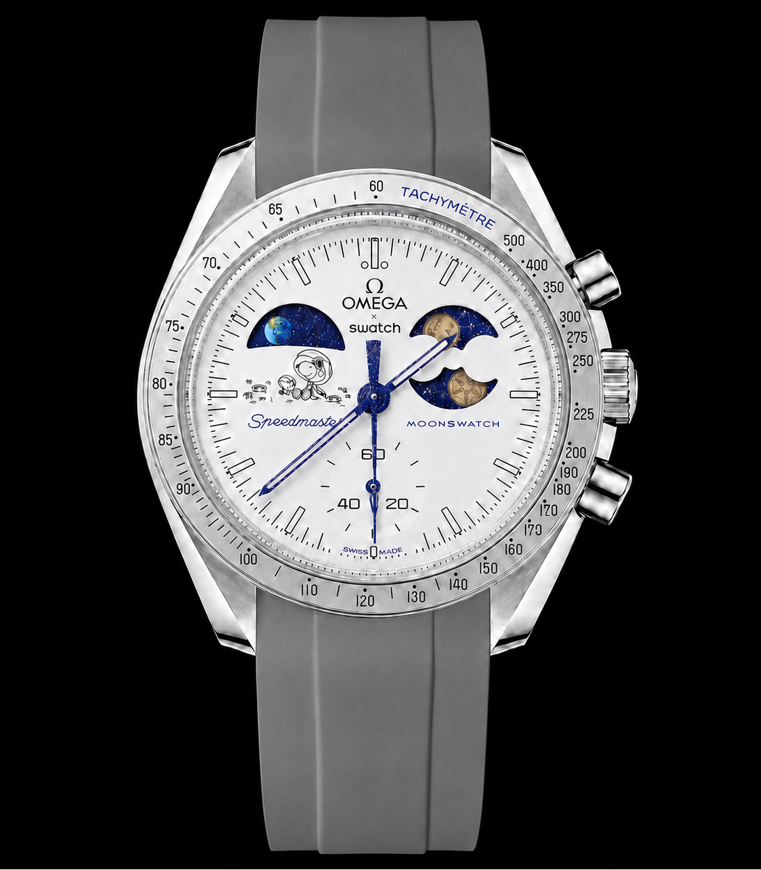 MOD Moonswatch Silver White Moon
