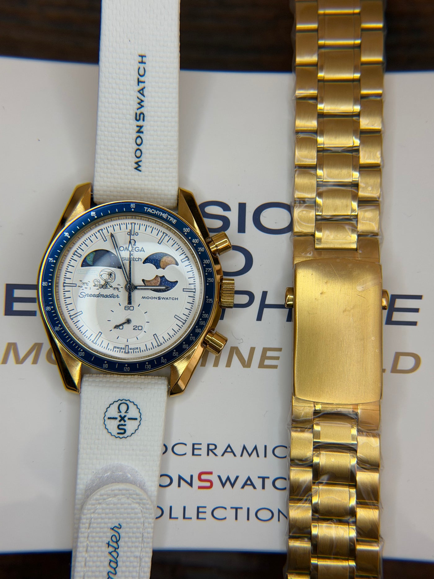 MOD Moonswatch Blue Moon Gold