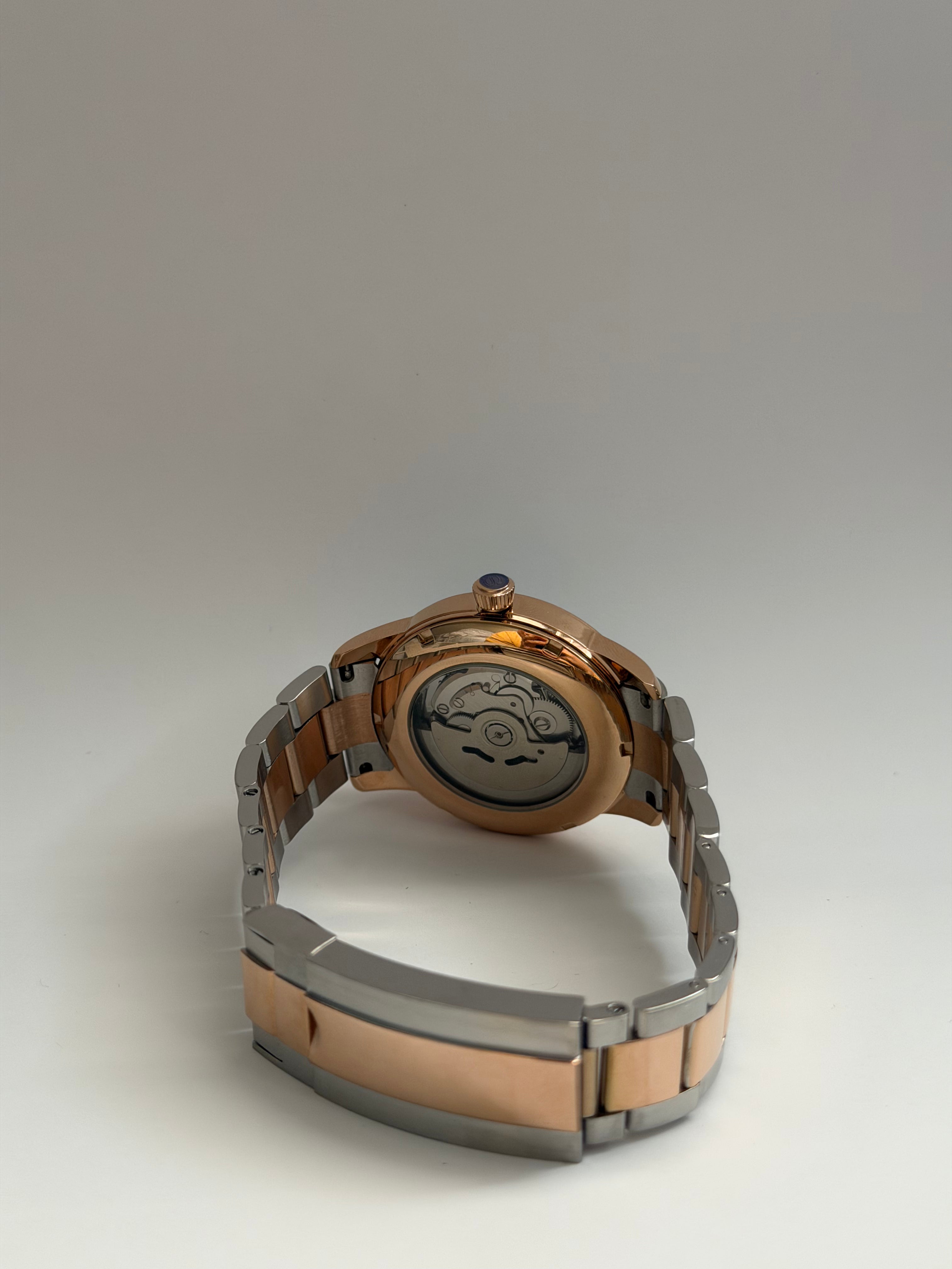 Presage Mod Open Heart Rose Gold Blue