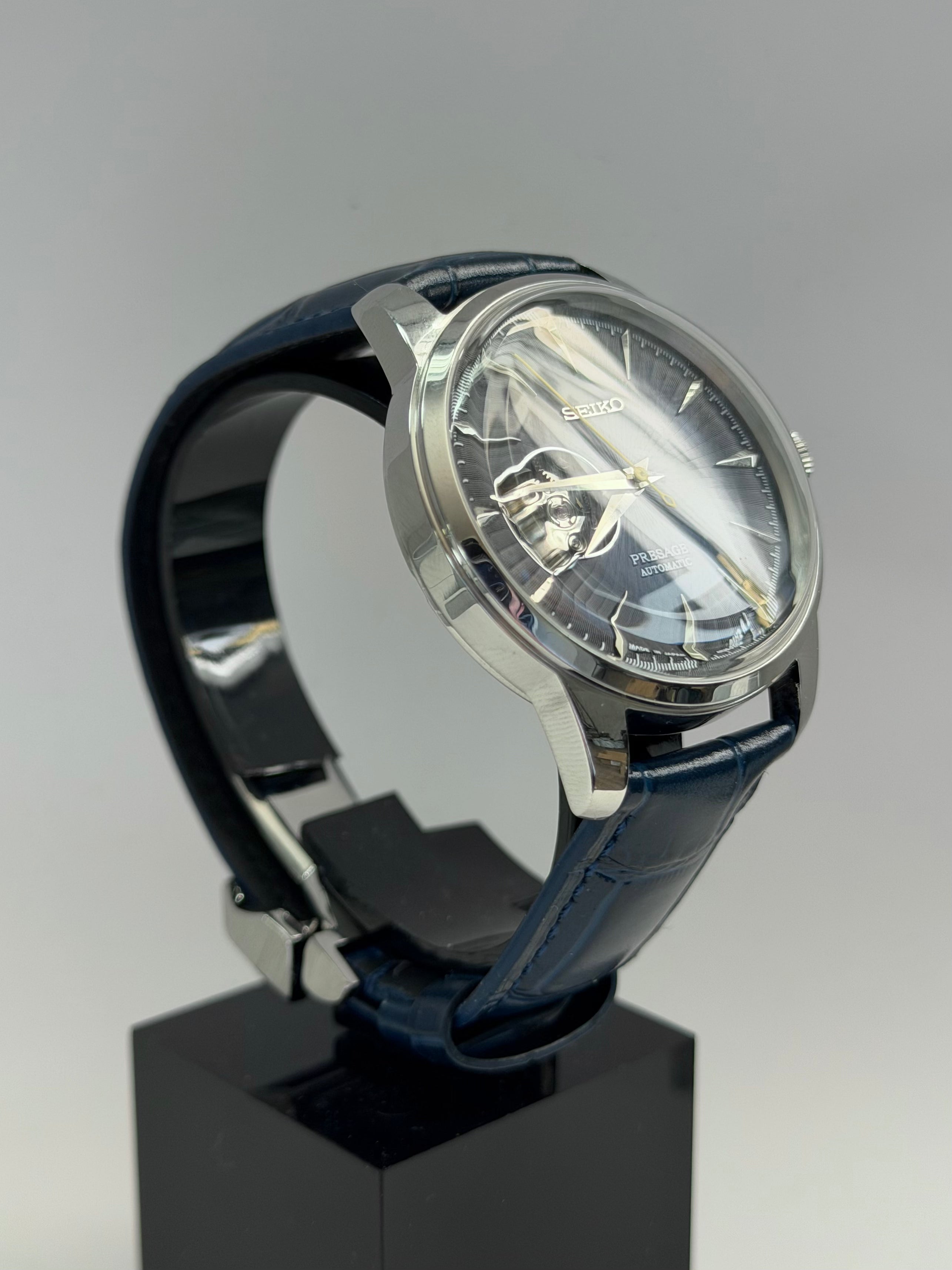 Presage Mod Open Heart Blue Leather