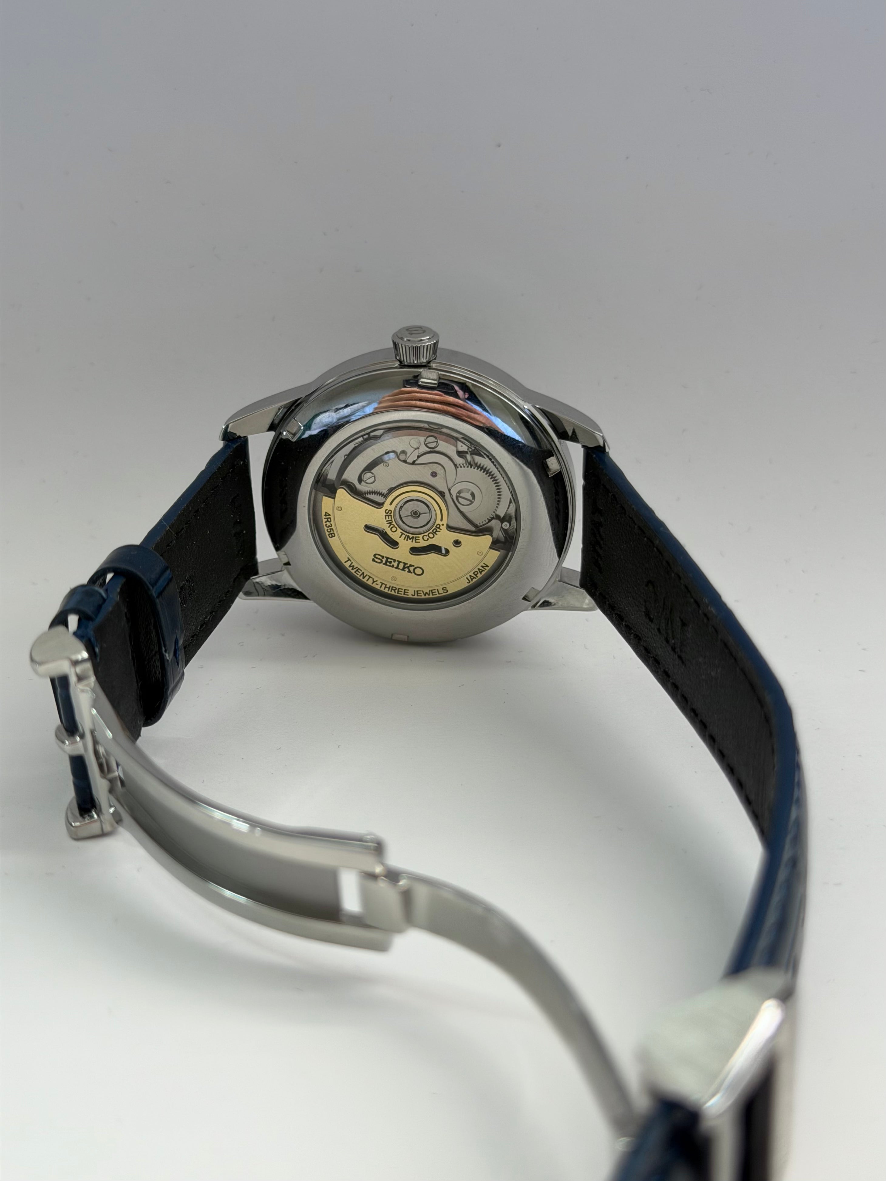 Presage Mod Open Heart Blue Leather