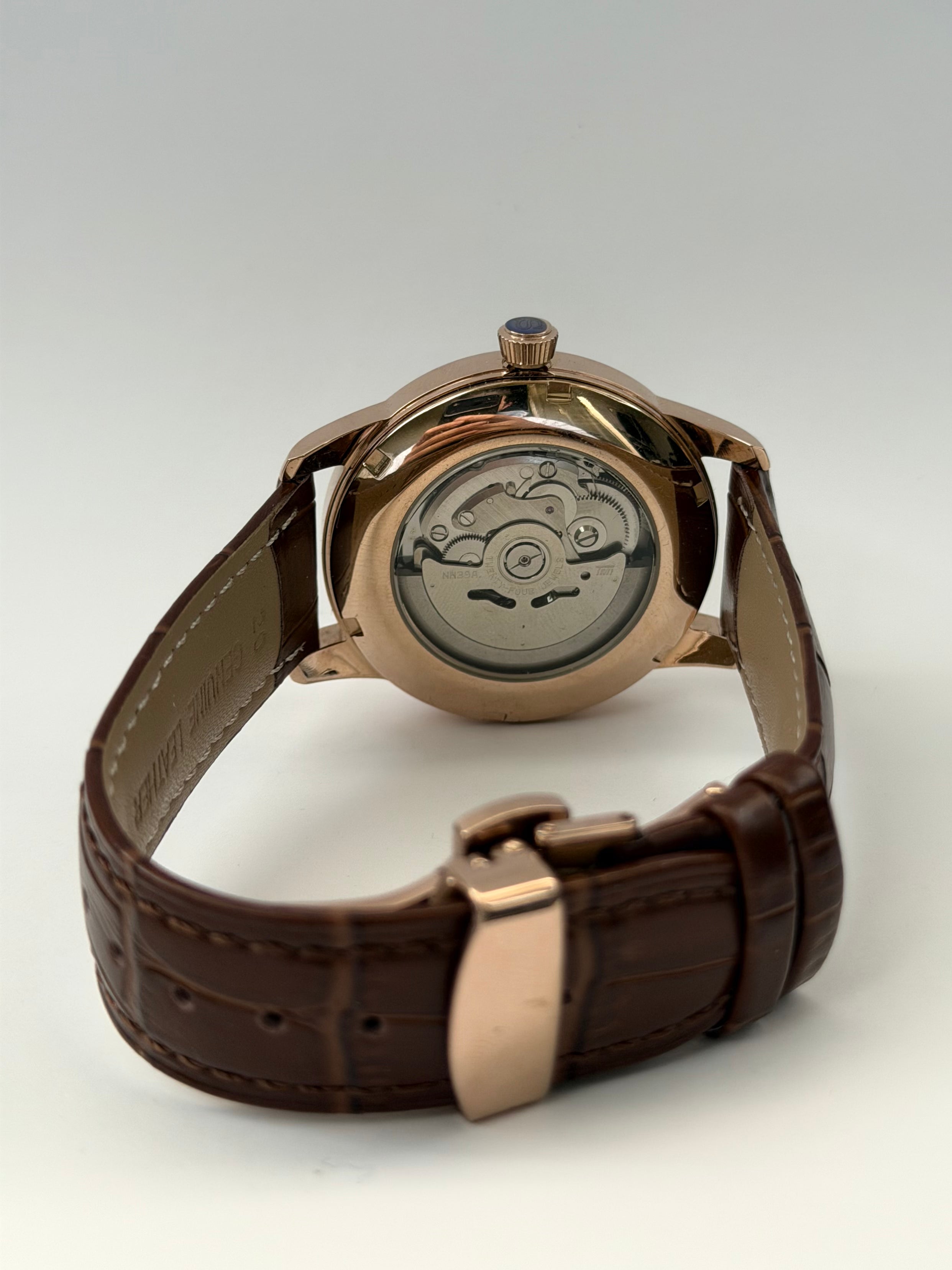 Presage Mod Open Heart Rose Gold Brown