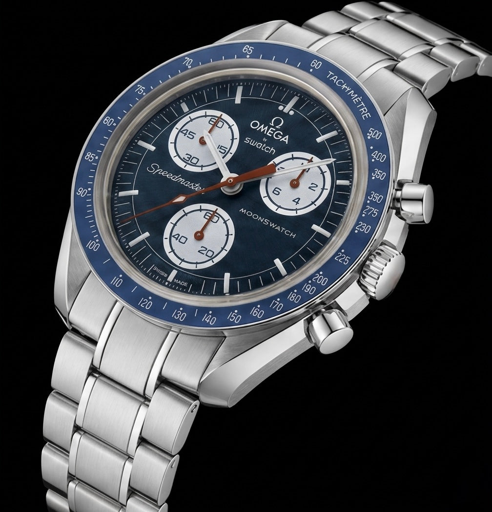 MOD Moonswatch Blue Racing