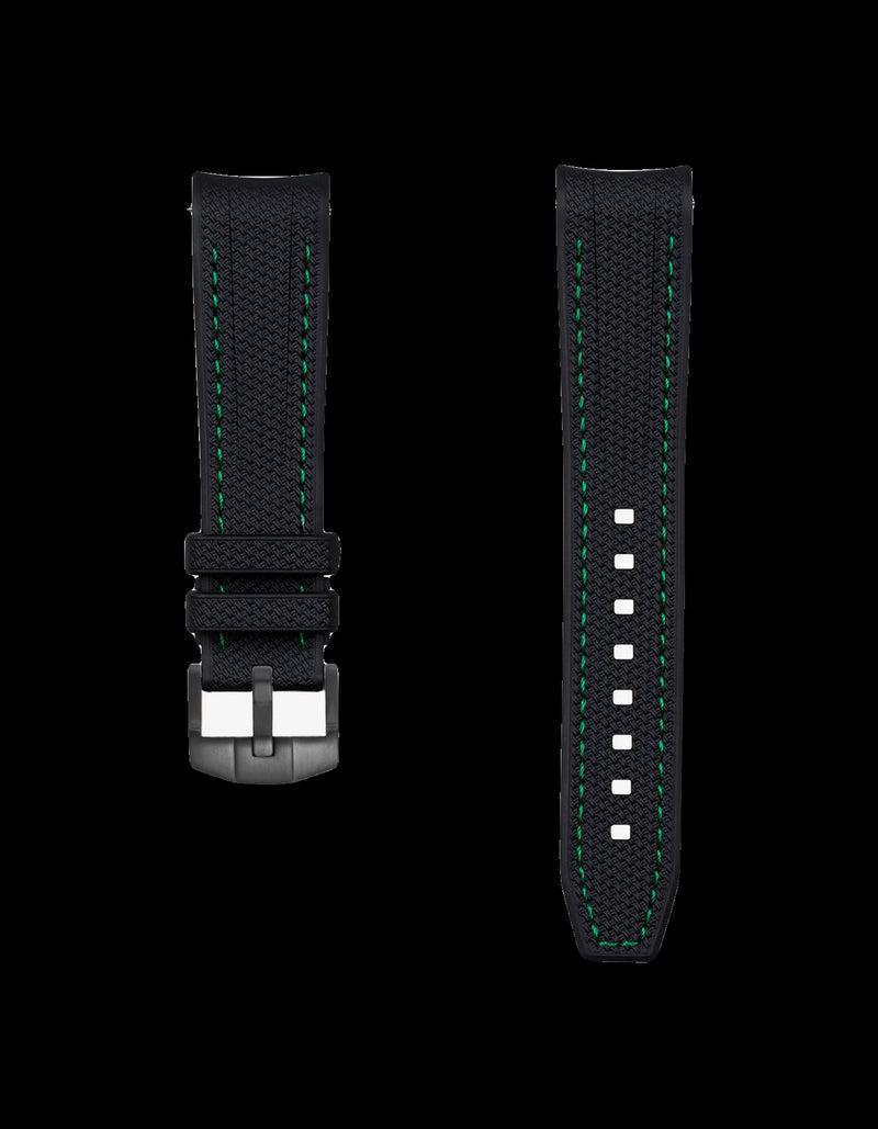 Correa Nylon negra y verde